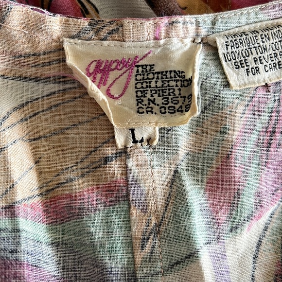 🔹Gypsy The Clothing Collection of Pier 1 Vintage Loose Fit Crop Floral Jumpsuit - Picture 3 of 4